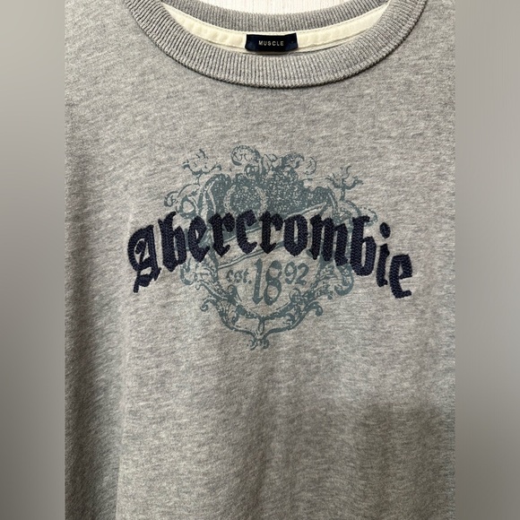 Vintage Y2K Abercrombie Fitch Shirt Men Large Gray Long Sleeve XL - Picture 3 of 4